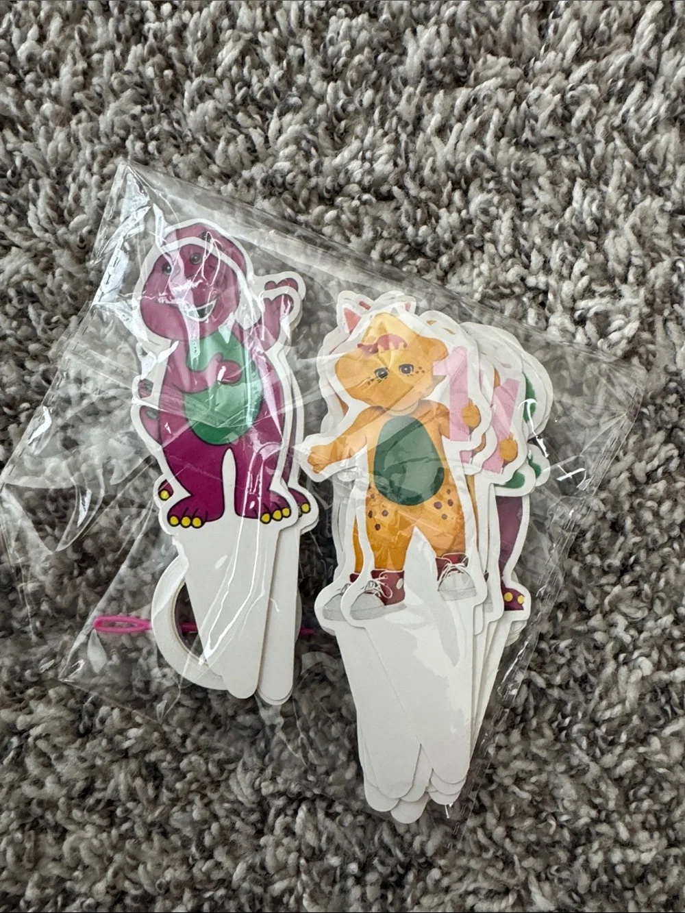 Barney Birthday Party Banner, Cake Topper & Cupcake Toppers
